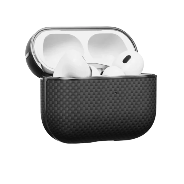 Husă AirPods Pro 2 Aramid Fiber Magnetic (Black/Gray) - imagine 2