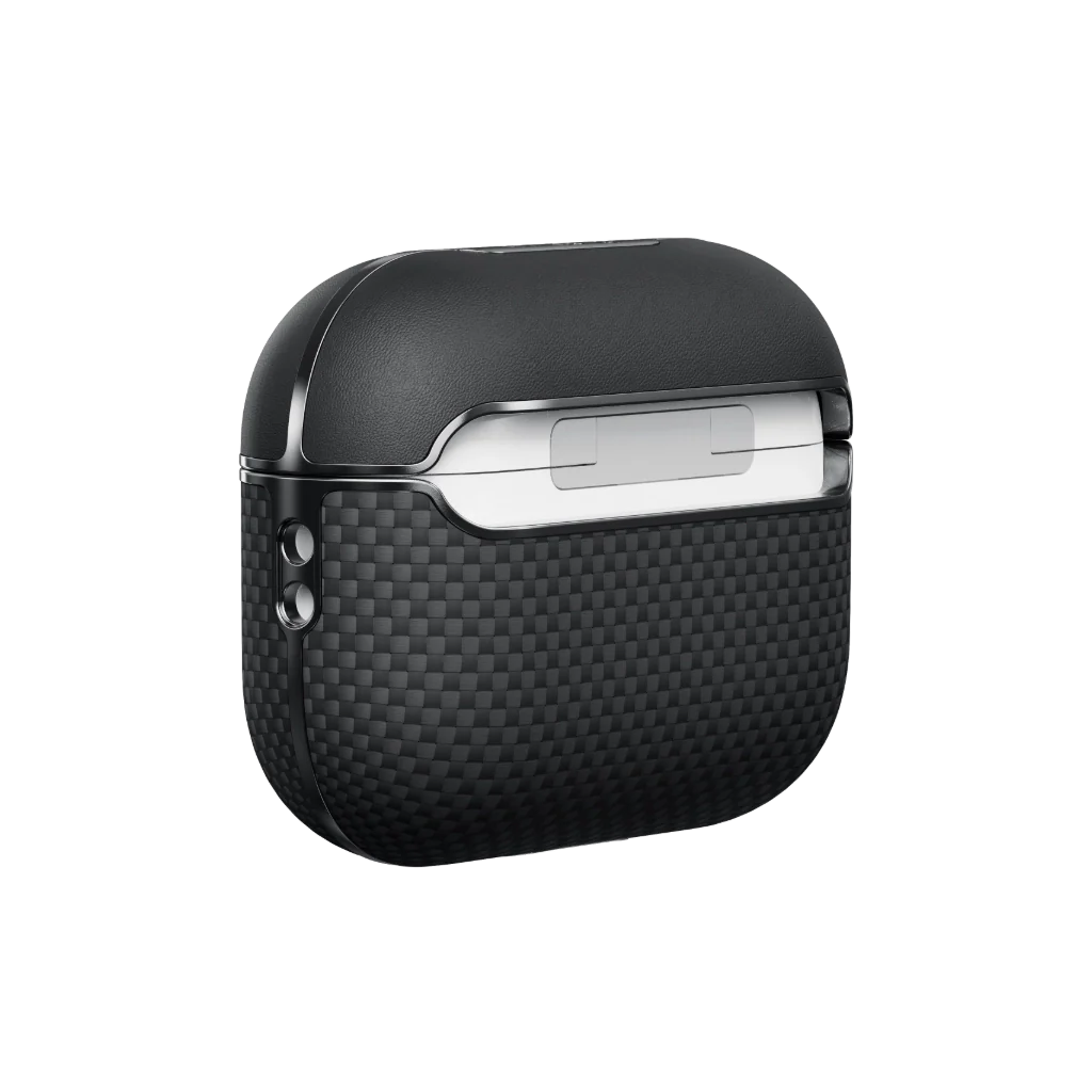 Husă AirPods Pro 2 Aramid Fiber Magnetic (Black/Gray) - imagine 3