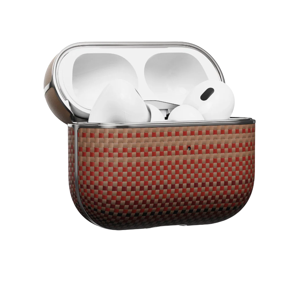 Husă AirPods Pro 2 Aramid Fiber Magnetic (Sunset) - imagine 3