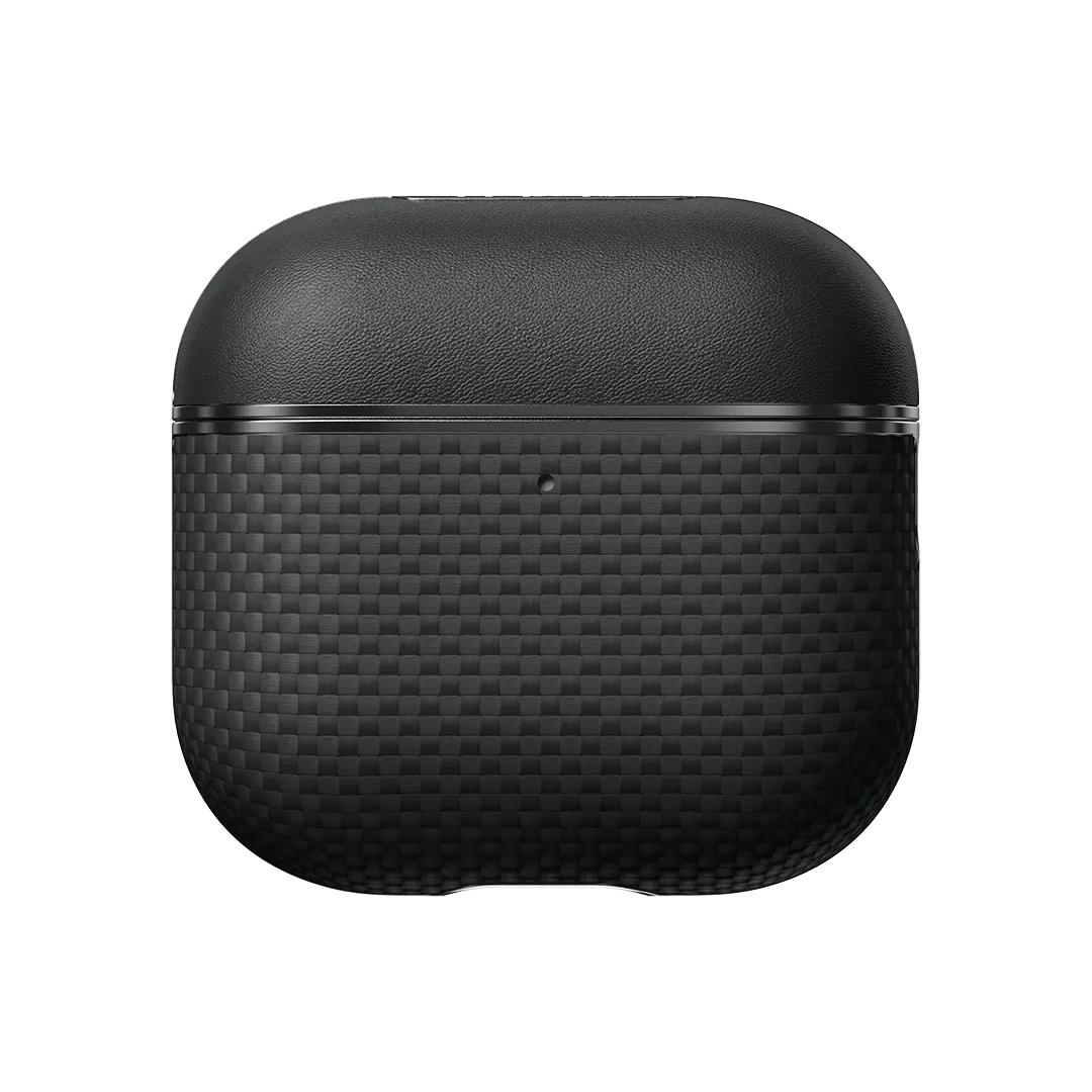 Husă AirPods 4 Aramid Fiber Magnetic (Black/Gray)