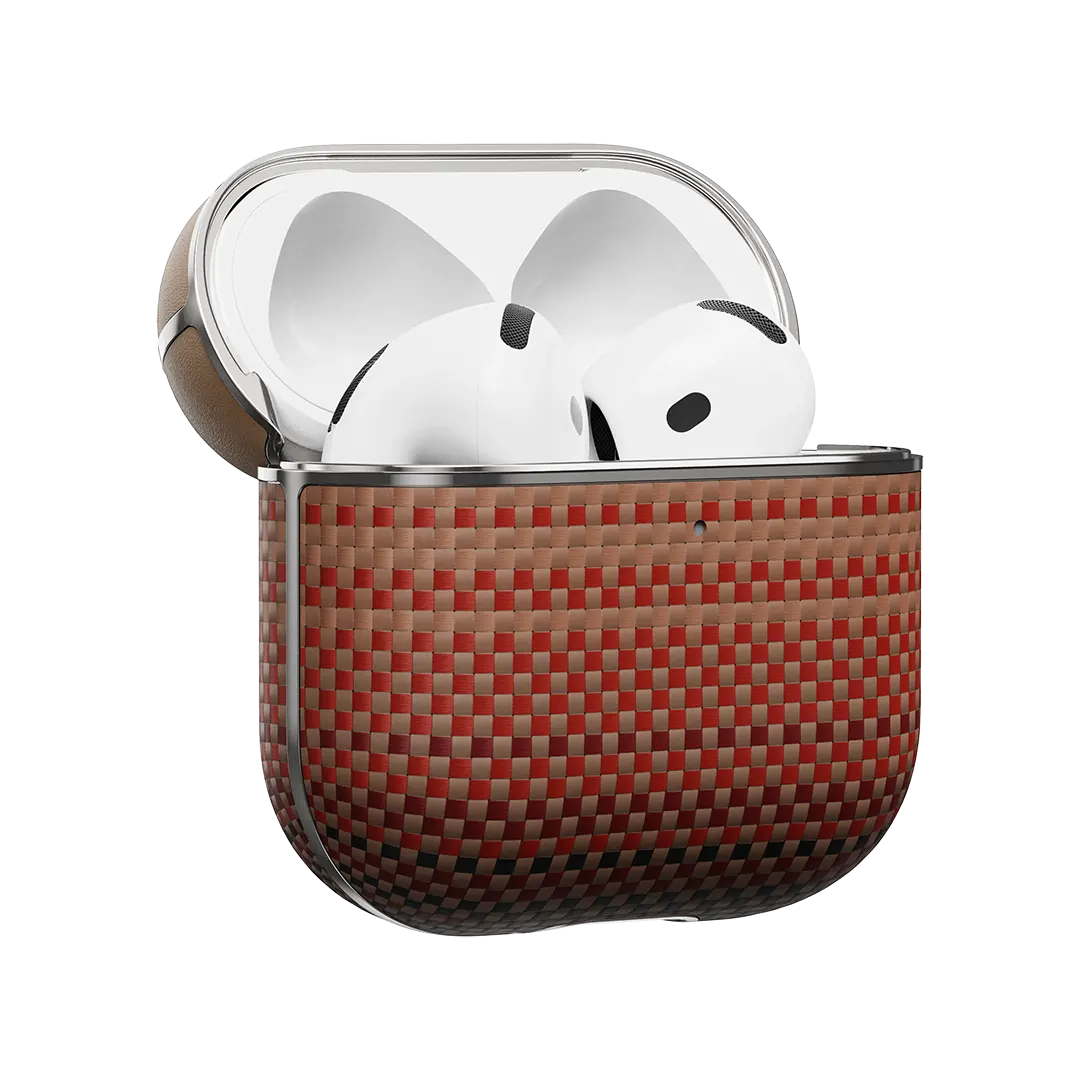 Husă AirPods 4 Aramid Fiber Magnetic (Sunset) - imagine 2