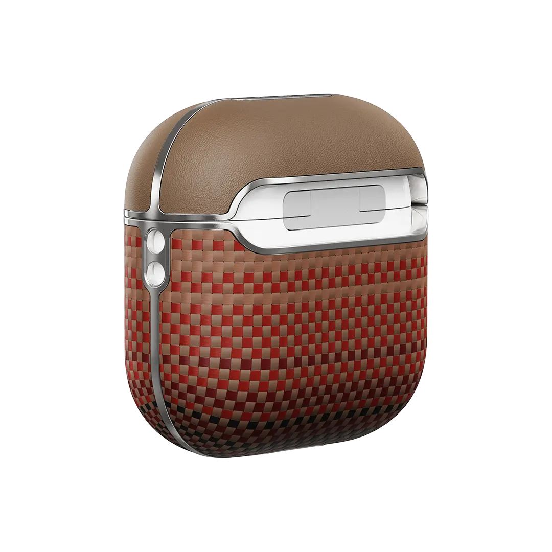 Husă AirPods 4 Aramid Fiber Magnetic (Sunset) - imagine 3