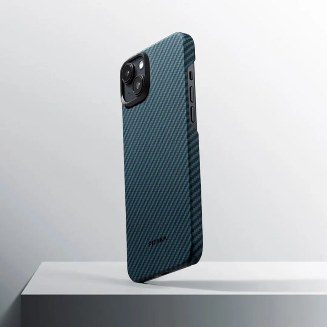 Husă iPhone 15 Plus Ultra-Slim (Black/Blue)