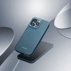 Husă pentru iPhone 15 Pro, Black/Blue 1500D