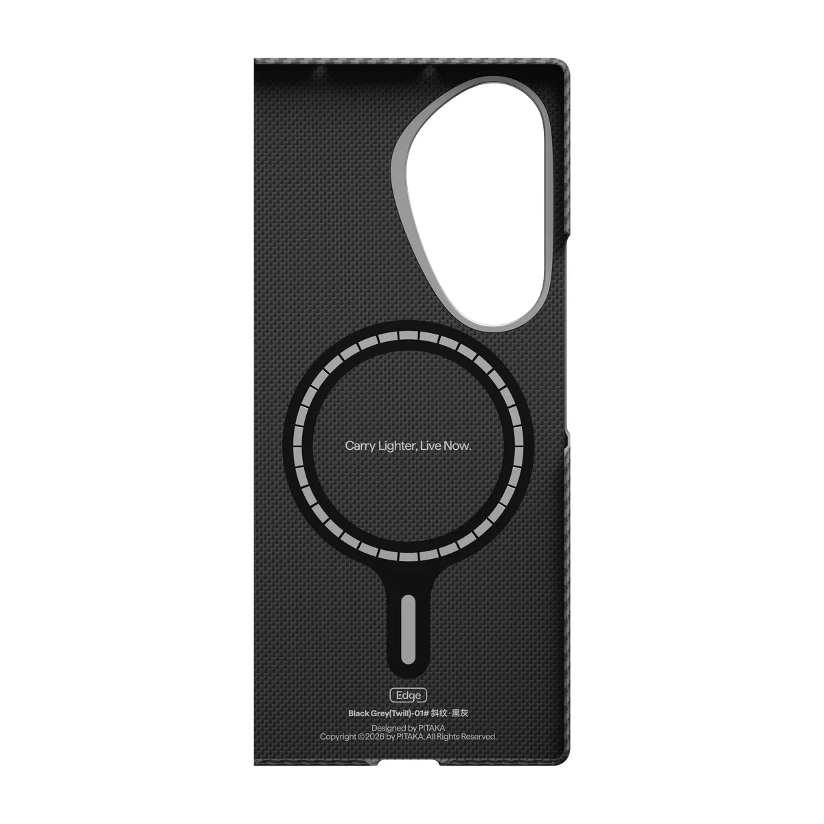 Husa PITAKA Edge Samsung Galaxy Z Fold 8 Ultra (Protectie spate) - Black Grey-01 - imagine 12