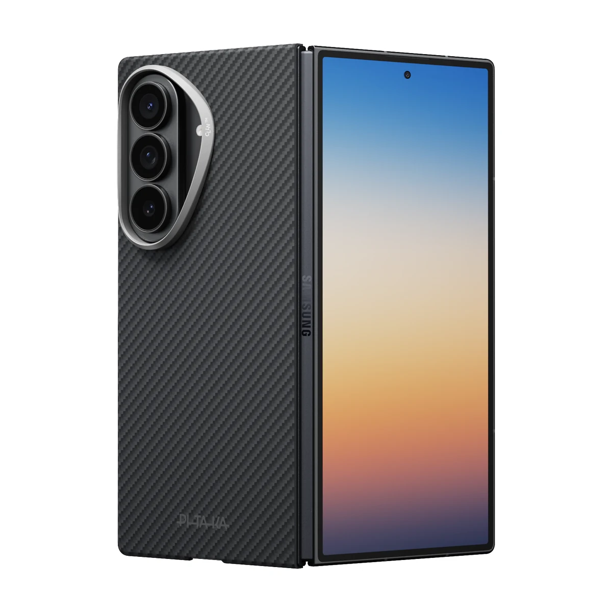 Husa PITAKA Edge Samsung Galaxy Z Fold 8 Ultra (Protectie spate) - Black Grey-01 - imagine 8