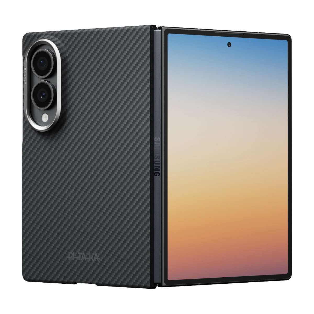 Husa PITAKA Edge Wide Samsung Galaxy Z Fold 8 (Protectie spate) – Black Grey-01 - imagine 2