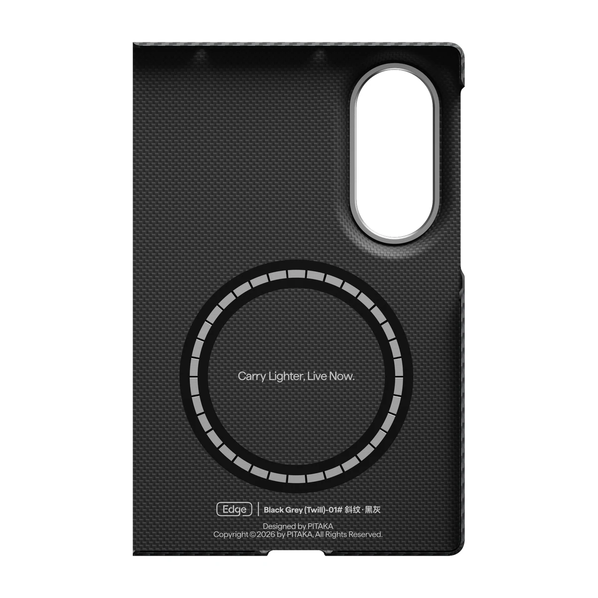 Husa PITAKA Edge Wide Samsung Galaxy Z Fold 8 (Protectie spate) – Black Grey-01 - imagine 6