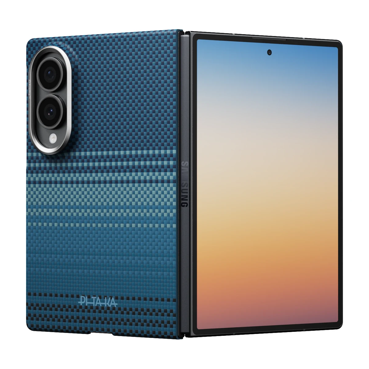 Husa PITAKA Edge Wide Samsung Galaxy Z Fold 8 (Protectie spate) – Sunset Moonrise (Moonrise-02) - imagine 2