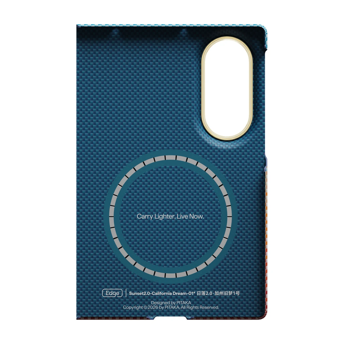 Husa PITAKA Edge Wide Samsung Galaxy Z Fold 8 (Protectie spate) – Sunset 2.0 (California Dream-01) - imagine 8
