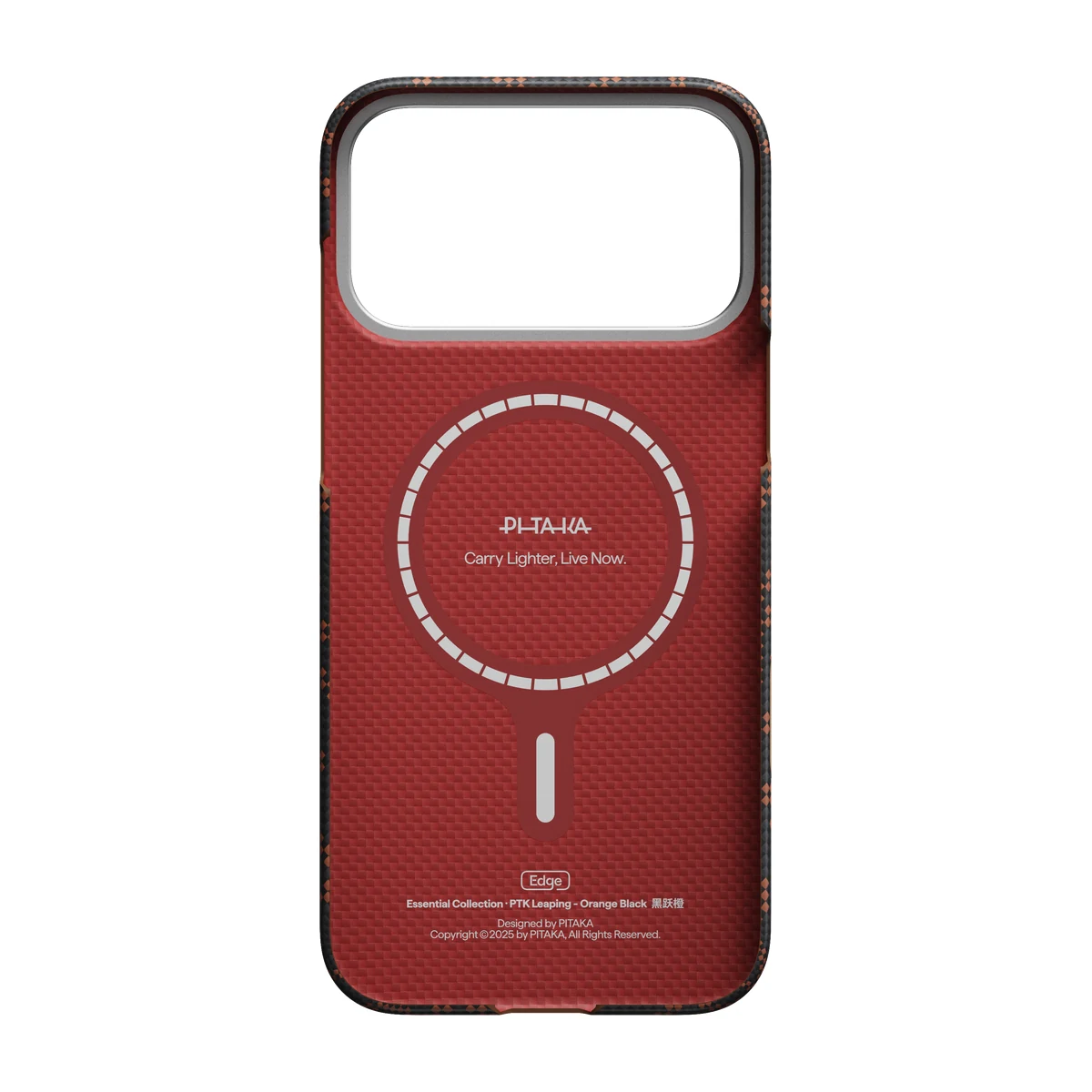 Husa PITAKA Edge iPhone 17 Pro-(Leaping - Orange Black) - imagine 4