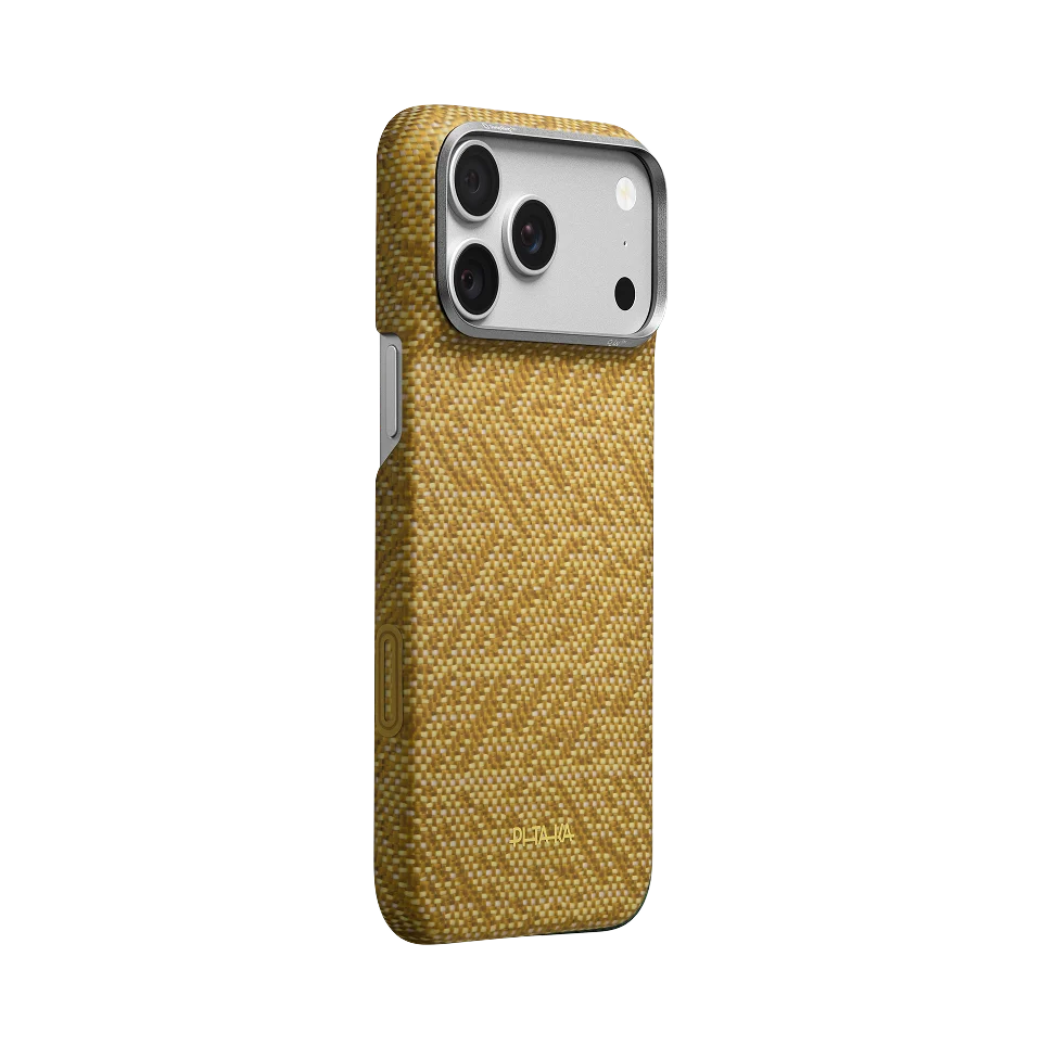 Чехол PITAKA Edge для iPhone 18/17 Pro Max – Golden Drift